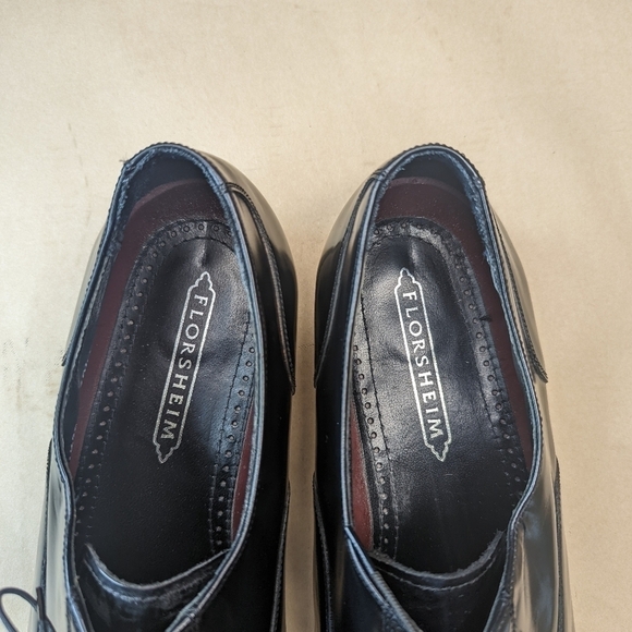 Florsheim "Albany St" Classic Black leather  Cap toe Oxford 20363 men's sz 11.5E - Picture 9 of 11